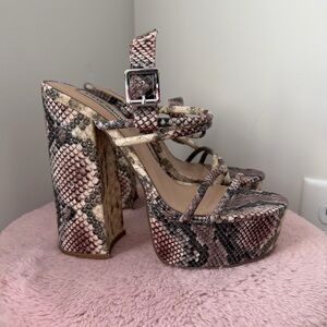 Steve Madden Snakeskin Platform Heels